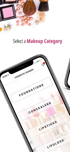 Select a makeup category